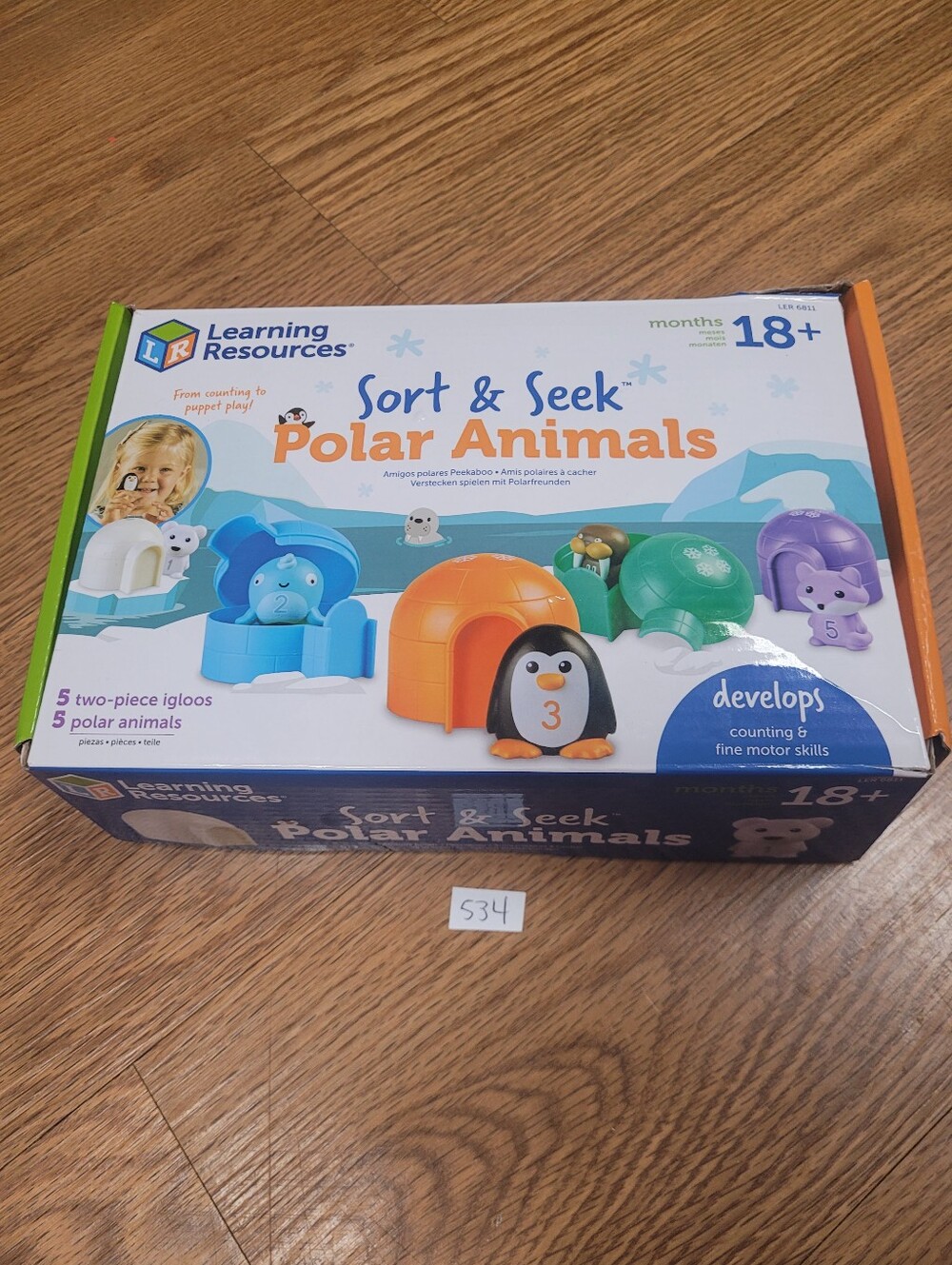 Learning Resources Sort And Seek Polar Animals Colors Numbers Matching
